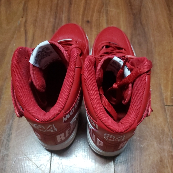 NIKE AIR FORCE 1 HIGH SUPREME WORLD FAMOUS SHOES 698696-610 MENS SIZE 9.5 RED - Picture 7 of 10